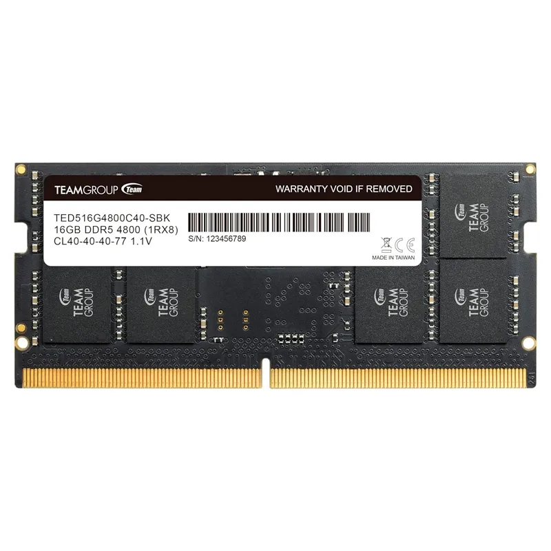 [TED516G4800C40D-S01] Memoria TEAMGROUP SO-DIMM ELITE DDR5, 16GB DDR5-4800MHz, CL40, 1.1V