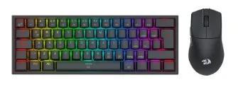 Combo Redragon S143 Teclado K617RGB FIZZ SP (Español Cableado) + Mouse M724 Black