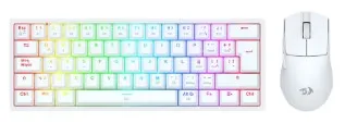 Combo Redragon S143 Teclado K617RGB FIZZ SP (Español Cableado) + Mouse M724 White
