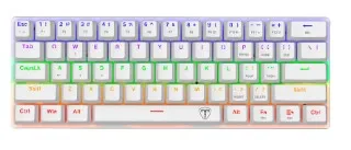 Teclado T-Dagger ARENA LITE Rainbow, Spanish T-TGK321-BR WHITE - RED SWITCH