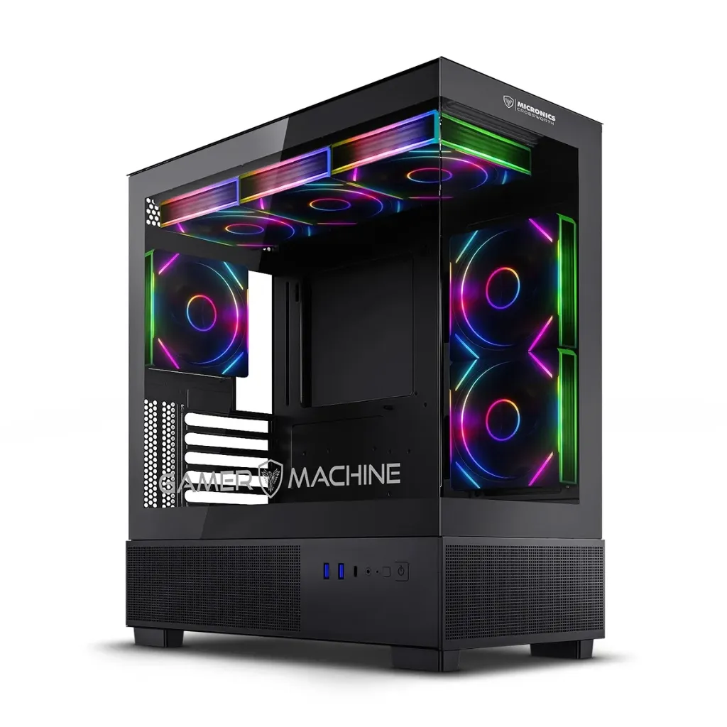 GABINETE CASE CROSSWORTH MIC FC1002  6FAN ARGB (D:41cm W:21cm H:46.cm) MICRONICS