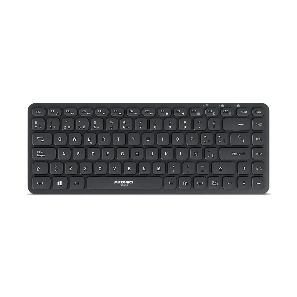 TECLADO MULTIMEDIA BT RECARGABLE FENIX 3 MIC K603-3M MICRONICS