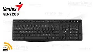 TECLADO GENIUS WIRELESS KB-7200 AI COPILOT MULTIMEDIA USB SP BLACK