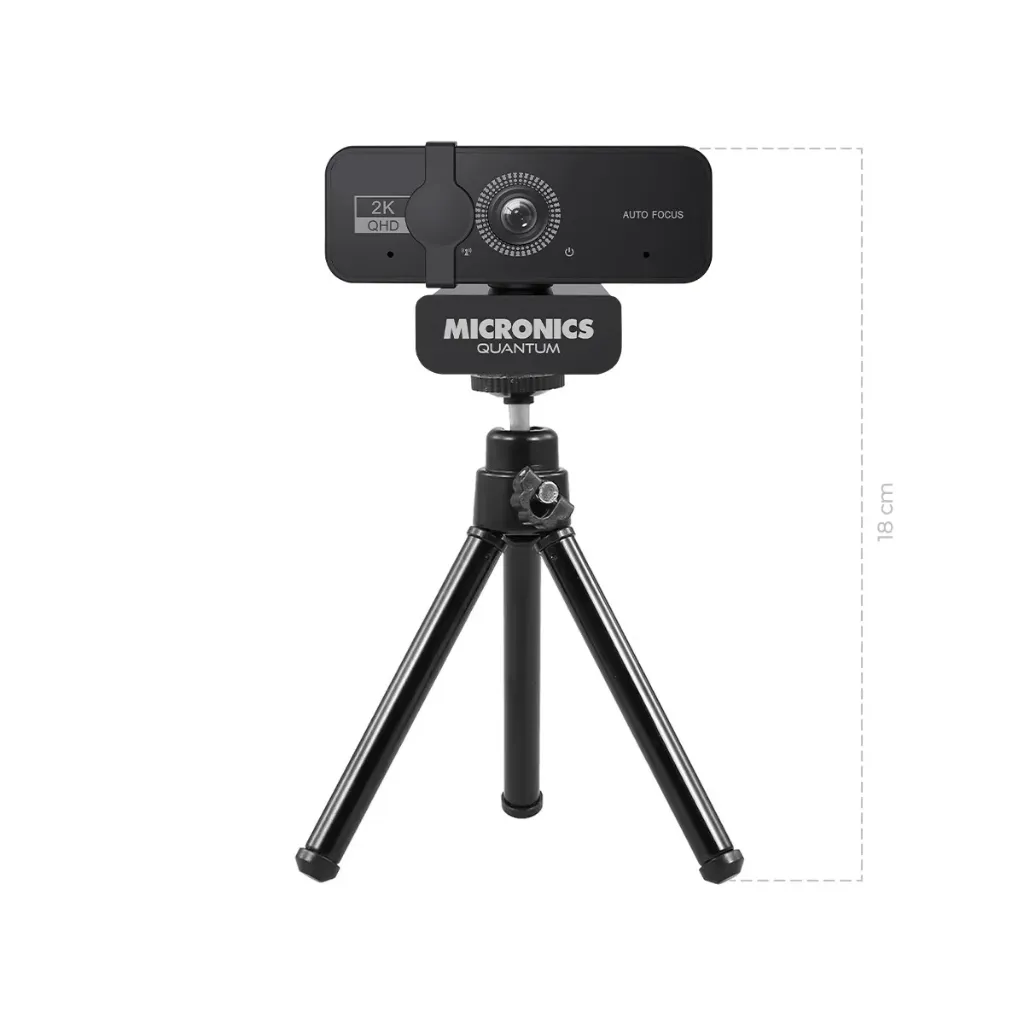 CAMARA WEB  QUANTUM MIC W700 + TRIPODE 1440QHD LENTE MICRONICS