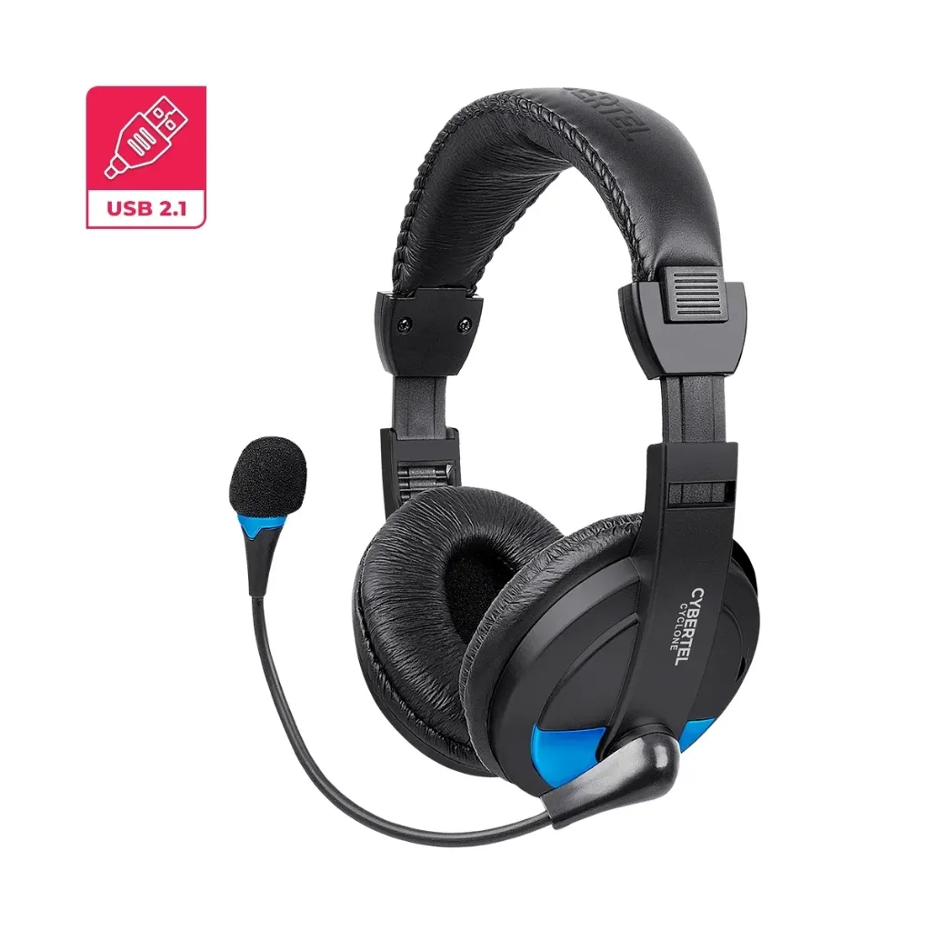 AURICULAR USB C/MICRO CYCLONE BLUE CYB H370B-U  CYBERTEL