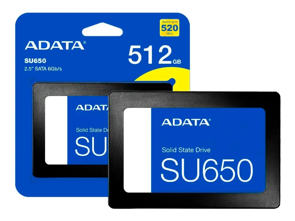 UNIDAD DE ALMACENAMIENTO SSD SATA 2.5 ADATA 512GB SU650 (ASU650SS-512GT-R)