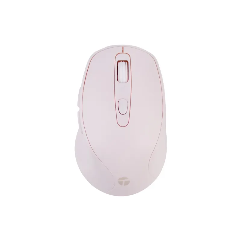 [TE-1234S] Mouse inalámbrico TEROS TE-1234S, 2.4GHz, 6 botones, USB, rosado