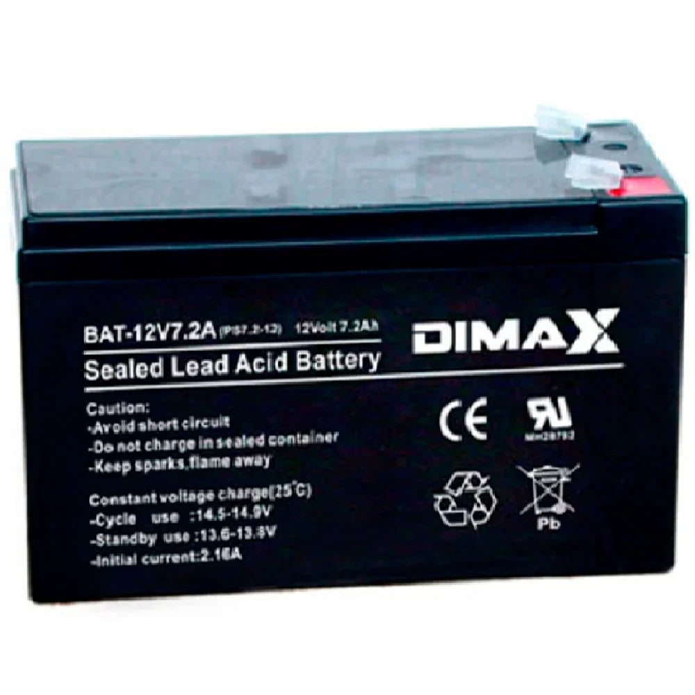 BATERIA DE 12V 7A AMPERIOS P102 - IDEAL PARA ALARMAS INTRUSION E INCENDIOS