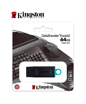 [DTX/64GB] MEMORIA FLASH USB KINGSTON DATATRAVELER EXODIA 64GB