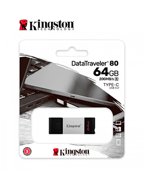 [DT80/64GB] MEMORIA FLASH USB KINGSTON DATATRAVELER 80 64GB USB-C