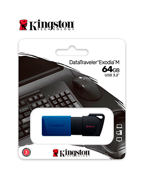 [DTXM/64GB] MEMORIA FLASH USB KINGSTON DATATRAVELER EXODIA M, 64GB, USB 3.2