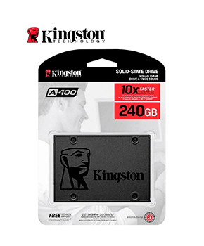 [SA400S37/240G] Unidad De Estado Solido Kingston A400 240GB SATA 6GB/S (R:500 MB/s, W:320 MB/s)