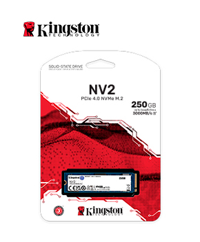[SNV2S/250G] Unidad De Estado Solido Kingston NV2 NVME PCIE 4.0 250GB : (R:3000 MB/s, W:1300 MB/s)