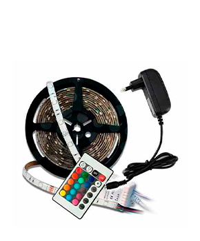 [9003] CINTA LED RGB  5M - TRANSFORMADOR+CONTROL