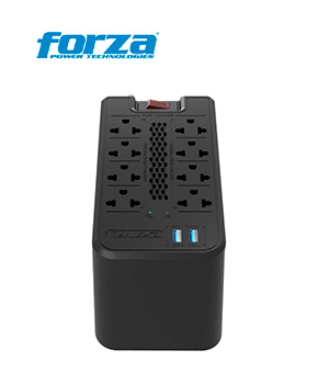 [FVR-1222USB] ESTABILIZADOR 1200VA FVR-1222USB FORZA 600W 2USB 8 TOMAS