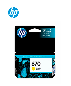 [CZ116AL] CARTUCHO DE TINTA HP 670 YELLOW ORIGINAL