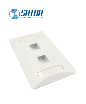 [REDSAT00624] PLACA PARED  2 PTO MARFIL SATRA