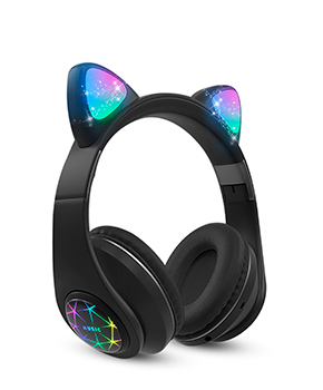 [M2] AURICULARES M2 CON LUZ LED INALÁMBRICOS CON OREJAS DE GATO
