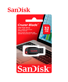 [SDCZ50-032G-032G] MEMORIA FLASH USB SANDISK CRUZER BLADE 32GB USB 2.0