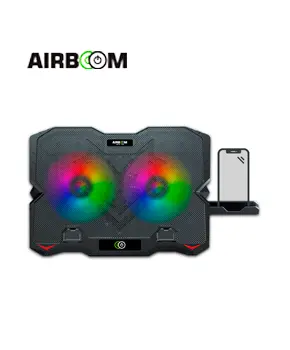 [AB 005H] COOLER LAPTOP 2FAN ARTIC FOX AIRBOOM AB 005H BASE CON  RAINBOW 12.5CM 