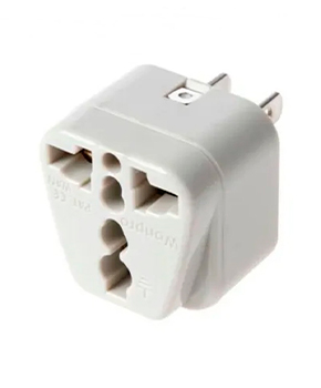 [ACCGEN00690] ENCHUFE ADAPTADOR ELIMINADOR DE TIERRA PLANO BLANCO