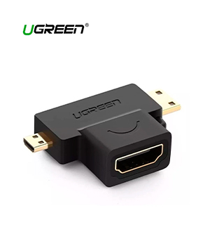 [20144] ADAPTADOR HDMI HEMBRA A MINI Y MICRO HDMI MACHO UGREEN