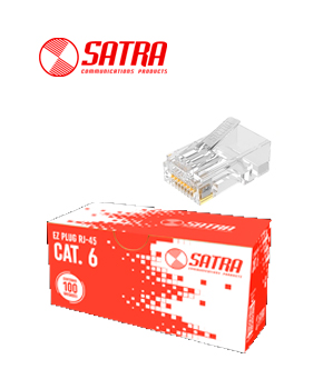 [UL 94V-0] CONECTOR RJ45 CAT6 Pass Through SATRA - CAJA ROJO