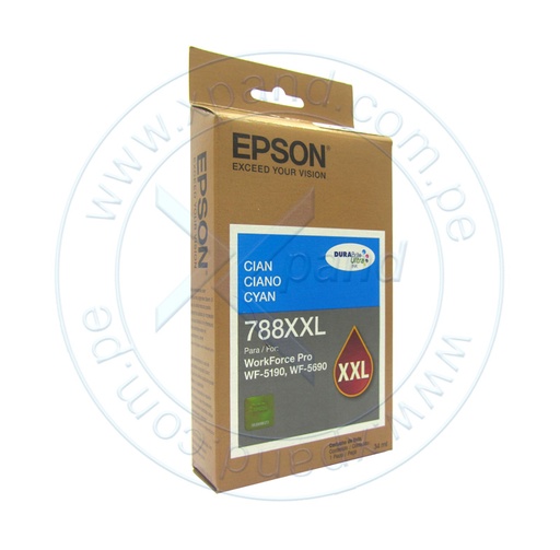 [T748XXL220-AL] Cartucho de Tinta Color Cyan Epson T748XXL  DuraBrite Pro de alta capacidad extra.