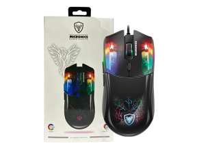 [MIC GM808] MOUSE GAMER USB RGB NEON MIC GM808  6B 7200DPI MICRONICS
