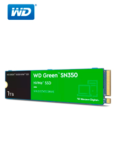 [WDS100T2G0C-00CDH0] Unidad Estado Solido WD Green SN350 NVMe 1TB M.2 2280 PCIe Gen3 x4 NVMe (R:2400 MB/s - W:1850 MB/s)