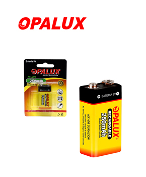 [DH-250-9V] Pila Bateria 9V Recargable Opalux 250mah NiMh