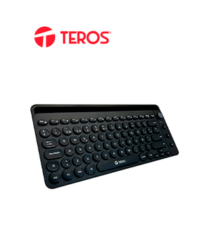[TE-4064N] Teclado Teros TE-4064 Inalámbrico 2.4GHZ + BT 3.0  BT 5.2 80 Teclas Negro