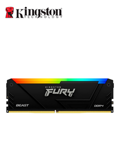 [KF436C18BB2A/16] MEMORIA RAM KINGSTON FURY BEAST RGB BLACK 16GB DDR4-3600MHz PC4-28800 CL18 1.35V Non-ECC
