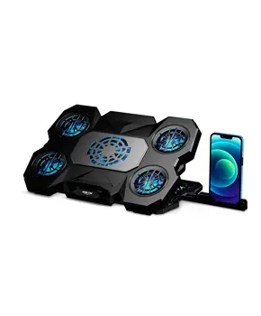 [AB034] BASE CON COOLER SUPREME5 4FAN 7CM + 1FAN 10CM AIRBOOM AB034