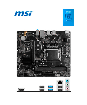 [PRO H610M-S DDR4] Motherboard MSI PRO H610M-S DDR4, Chipset Intel H610, LGA1700 mATX, 14th, 13th y 12th Generacion