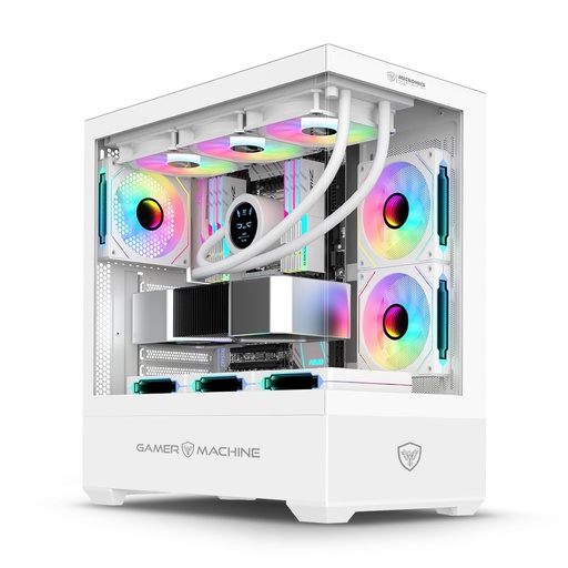[MIC GC800W] GABINETE CASE GAMER SIN PSU ICUBE WHITE MIC GC800W  (D:43cm W:22cm H:43.5cm) USB 3.0 MICRONICS
