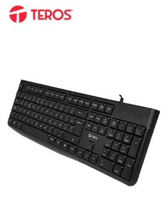[TE-4067S] Teclado estándar TEROS TE-4067S, USB 2.0, negro