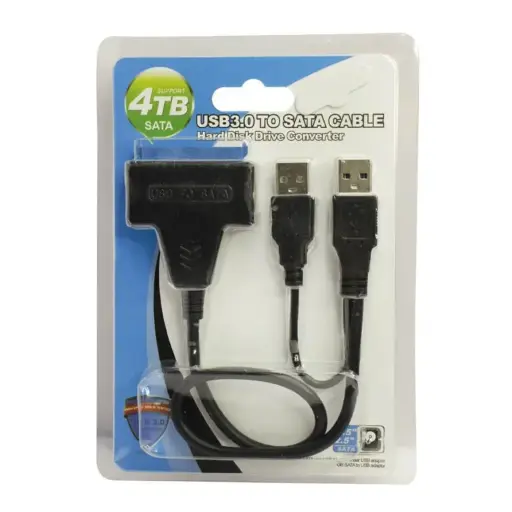 [ACCZZO01508] ADAPTADOR USB3.0 A SATA 2.5" 2 USB extraer la data de discos SSD, Disco HDD de 2.5"