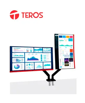 [TE-7114] Rack para 2 monitores de 22" a 32" / Brazo soporte TEROS TE-7114