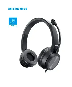 [MIC H802U] AURICULAR+MICROFONO USB MICRONICS NORTON MIC H802U 