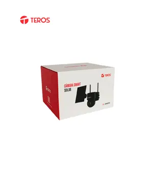 [TE-90603N] CAMARA WIFI inteligente TEROS TE-90603N, resolución 3 MP, Wi-Fi, color negro bateria panel solar